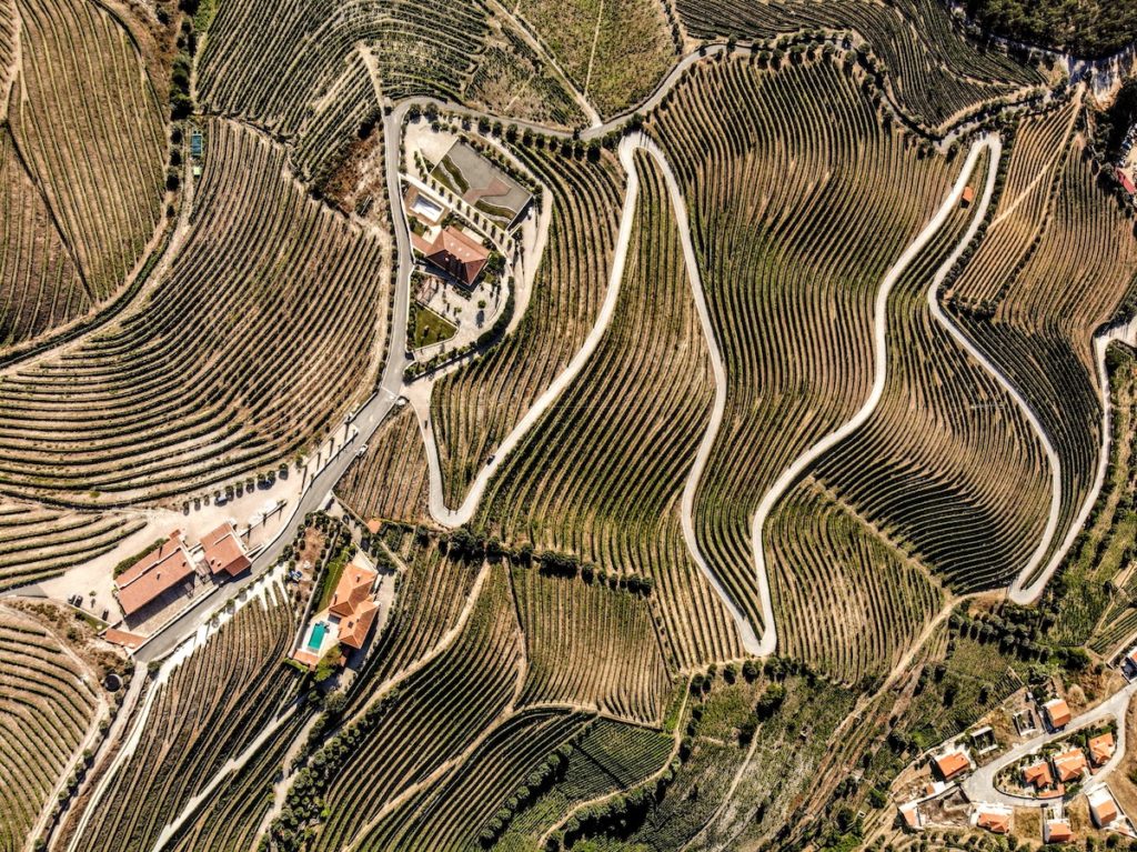 Vista área da Quinta Maria Izabel no Douro